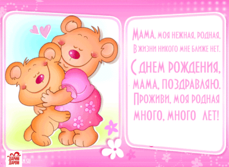 Прикольные открытки и поздравления с днем рождения маме