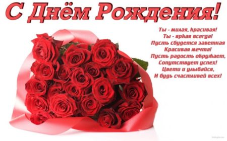 день рождения открытка женщине цветы пожелания