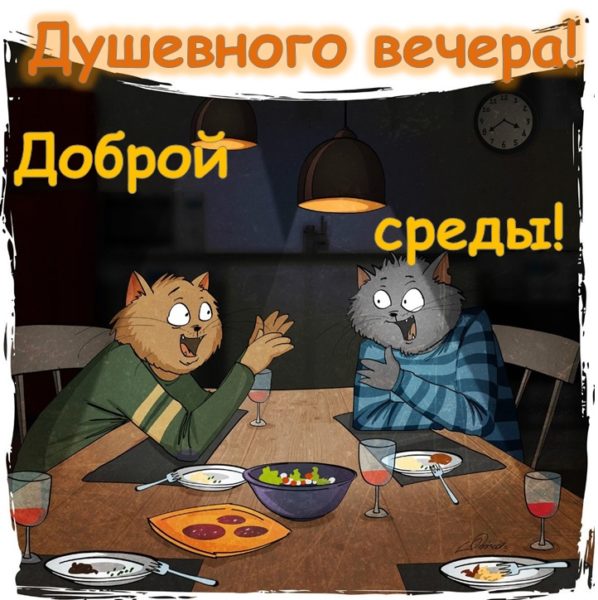 Добрый вечер с юмором картинки новые