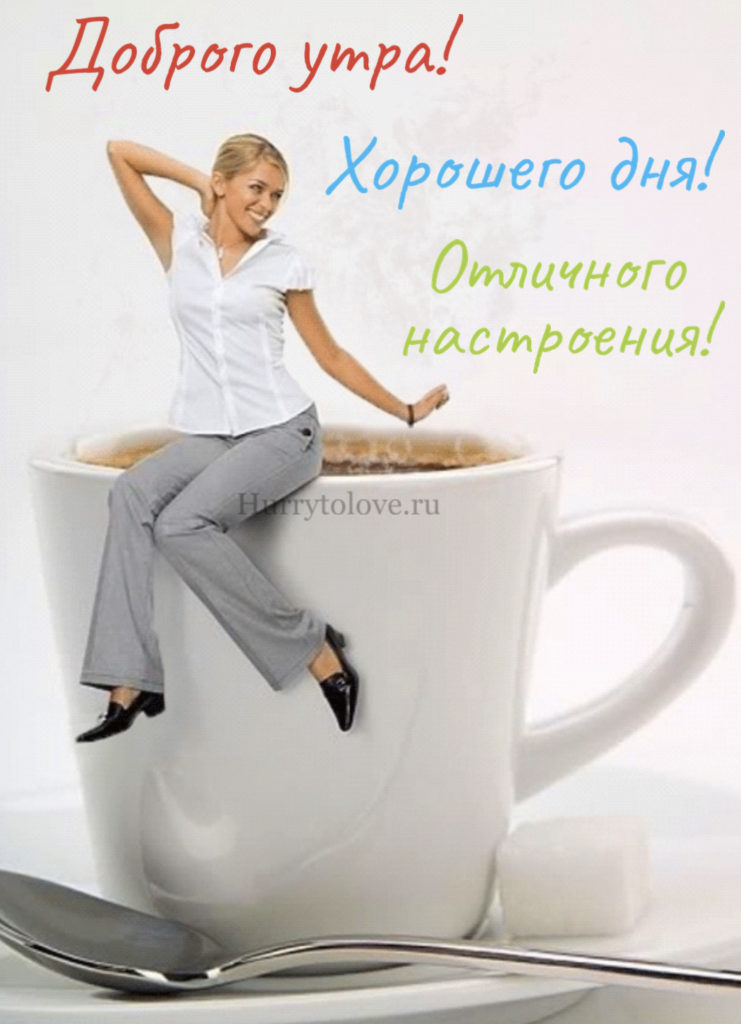 Утроем. Бодрое утро. Большая чашка кофе. Бодрого доброго утра. Продуктивного дня и хорошего настроения.