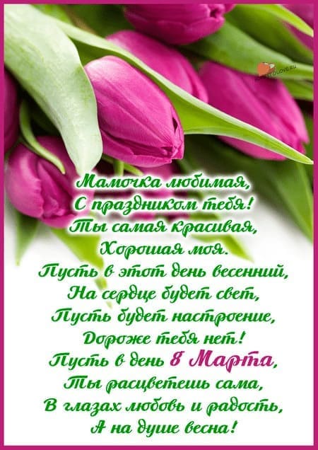 Дорогая мама, поздравляю с 8 марта! - Скачайте на Davno.ru