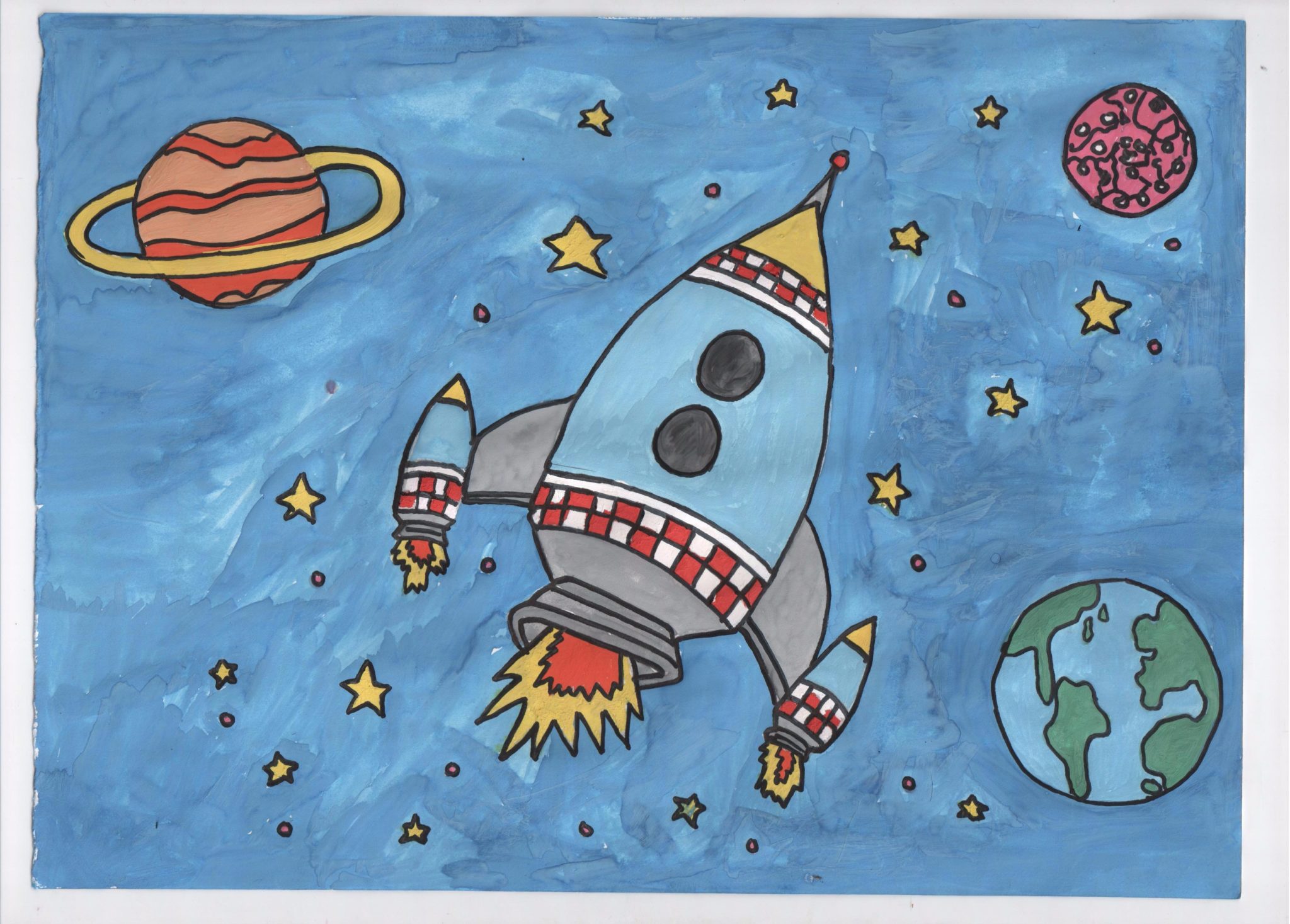 Рисование с детьми на тему космос