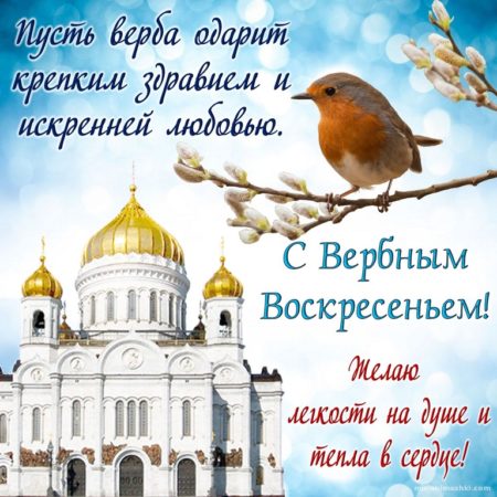 Поздравления с Вербным Воскресеньем в картинках - открытки на праздник к 25 апреля 2021