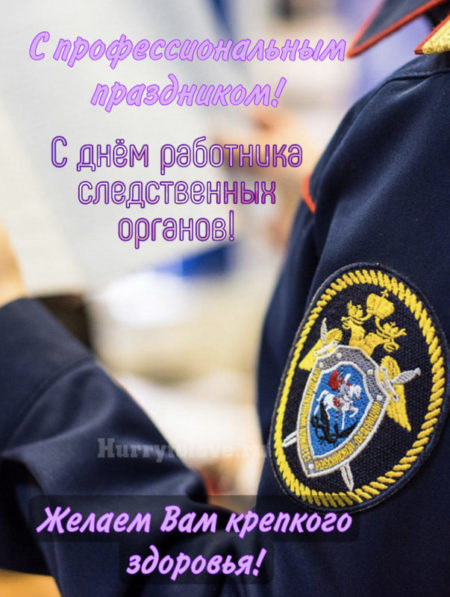 Поздравление с Днем сотрудника органов следствия РФ