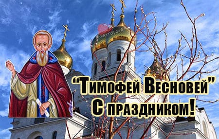 Тимофей Весновей, картинка поздравление на 6 марта.