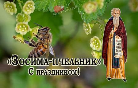 Зосима Пчельник, картинка поздравление на 30 апреля.