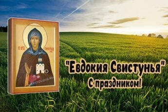Евдокия Свистунья, картинка поздравление на праздник.