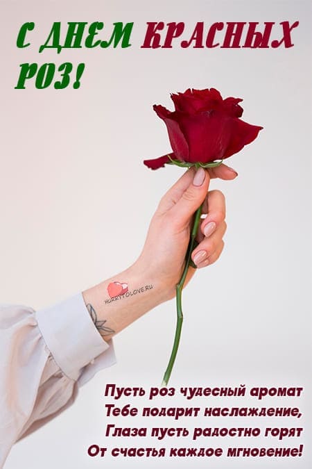День красных роз - красивые картинки с надписями, поздравления на 12 июня 2024