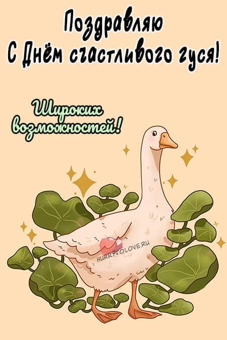 День счастливого гуся - картинки с надписями на 29 сентября 2023