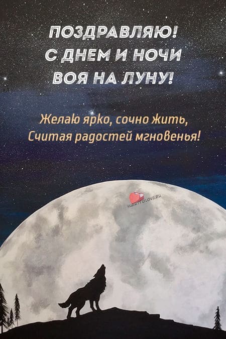 День и ночь воя на луну - картинки с надписями на 26 октября 2023