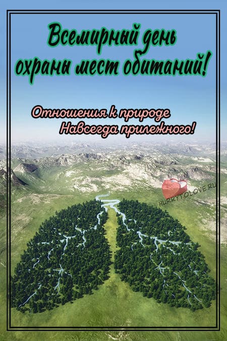 Всемирный день охраны мест обитания - картинки с надписями на 6 октября 2024